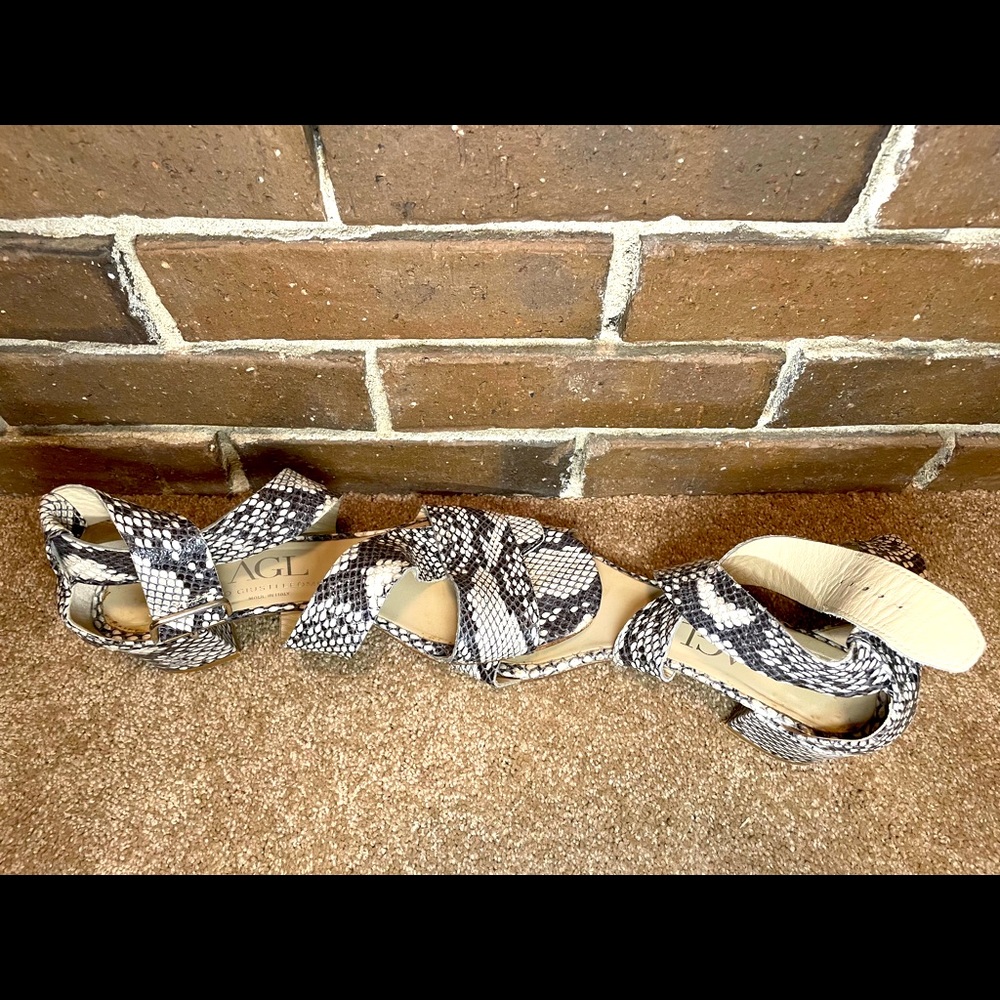 SALE AGL Snake Skin Sandals - Size 9.5